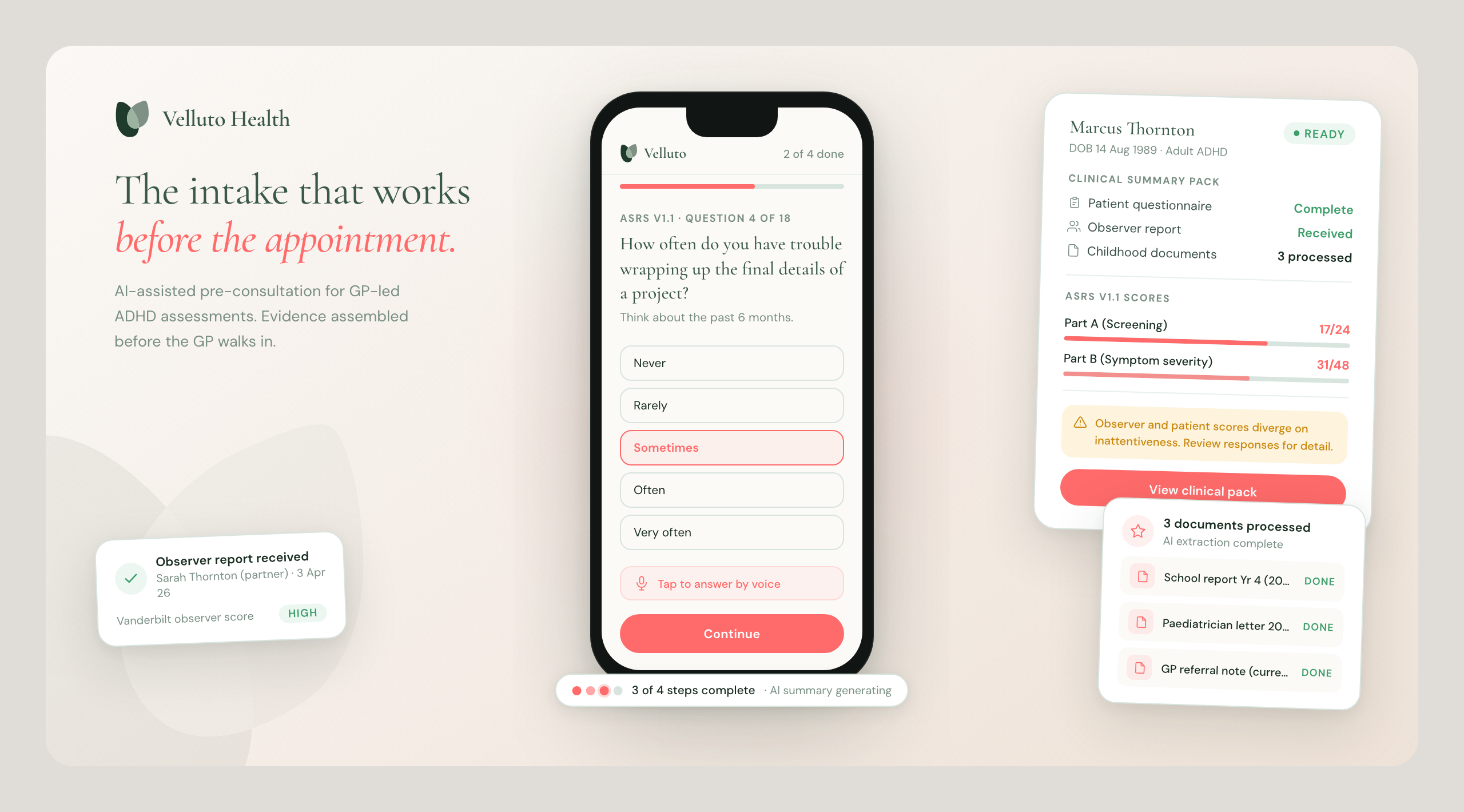Your local GP is best placed to assess you for ADHD. We built the tools to help them do it properly.